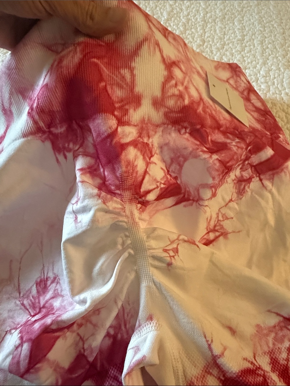 CUTIE BOOTIE tye dye spandex shorts ! Sz Large. NEW !!! - Picture 3 of 7